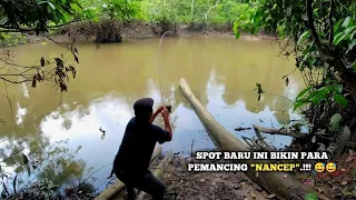 Spotnya Ekstrem.!! Walaupun ikannya banyak, tetap harus hati-hati mancing di sungai seperti ini