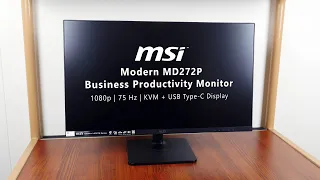 Review: MSI Modern MD272P 27" 1080p Monitor - USB Type-C Display with Built-in KVM!