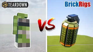 Teardown GRENADE vs Brick Rigs GRENADE