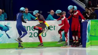 Hamelin (CAN) Wins 500m Short Track Speed Skating Gold - Vancouver 2010 Winter Olympics