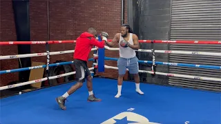 TROY ISLEY & NICO ALI WALSH SHADOW BOXING & WORKING HAND MITTS DRILL AT TOP RANK GYM | TRAINING