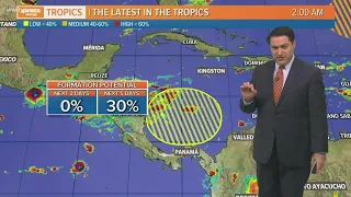 Friday morning tropical weather update: 2 areas to watch; 46 days left in 2020 Hurricane Season