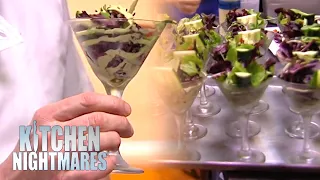 Salad Served In A Cocktail Glass Leaves Gordon Confused | Kitchen Nightmares
