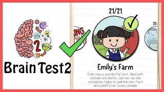 Brain Test 2 Tricky Stories EMILY'S FARM All Levels 1-21 Solution Walkthrough