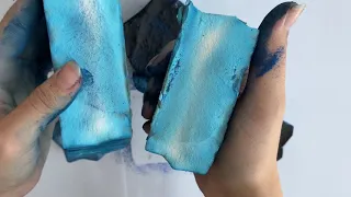 sky blue dyed gymchalk crush | ASMR satisfying & relaxing sleep aid