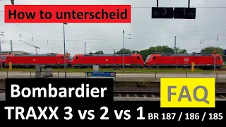 Spotting features Bombardier TRAXX Lokomotiven / How to Unterscheid Traxx 1 vs 2 vs 3 - Alex E - FAQ