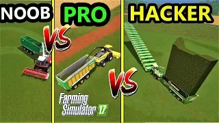 Farming Simulator 17 : NOOB vs PRO vs HACKER | Gameplay Comparison [ GRASS JOB!!!]