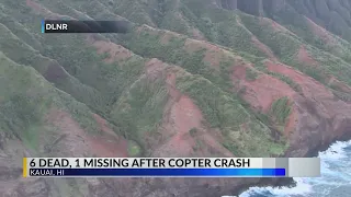 Six dead, one missing after tour helicopter crash in Hawaii