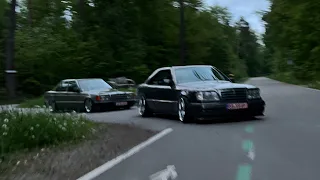Mercedes Twins - Bagged W124 Coupe  vs Static W201 Stance Run