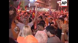 WRAP Gruevski declares victory, celebrations; candidates vote, DUI comment