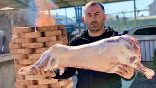 LAMB BAKED in a HANDMADE TANDOOR.