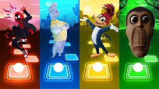 Spidey VS Elemental VS Woody Woodpecker VS Obunga || TilesHop EDM Rush