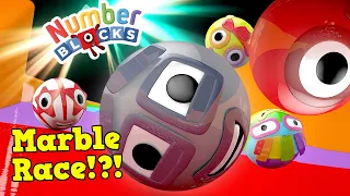 Awesome Numberblocks Marble Race! 1 - 10 are shiney marbles