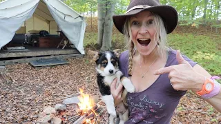 First campout with my NEW PUPPY!