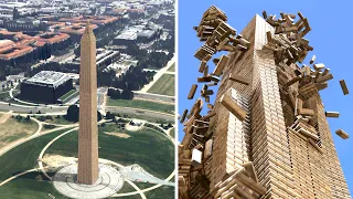 Washington Monument made of Coffins