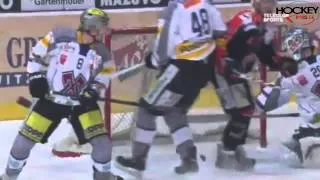 Puck breaks in half