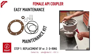 Female API coupler for bottom loading of tank trucks. Testing and maintenance instructions.