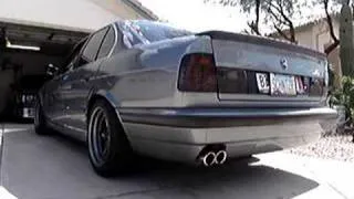 1995 BMW E34 540i w/ B&B Tri Flow Cat-Back Exhaust + Highflow Cats