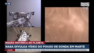 Nasa divulga vídeo do pouso de sonda em Marte