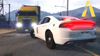 RUNNING FROM POLICE SMOKEY & THE BANDIT STYLE | GTA V FIVEM (SJRP)