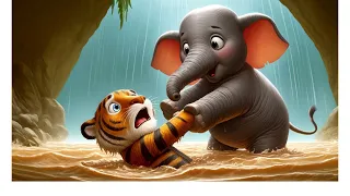 🌟🐘🐯 "Ellie the Elephant and Timmy the Tiger's Desert Adventure" - English Cartoon Animation ! 🌵🌞