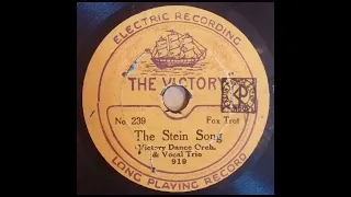 the stein song by the victory dance Orchestra and vocal trio (1931)
