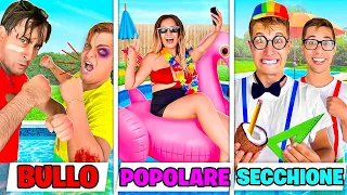 3 TIPI DI AMICI IN PISCINA! *BULLO vs POPOLARE vs SECCHIONE* Amici vs Nemici