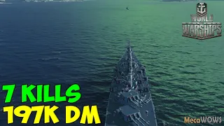 World of WarShips | Montana | 7 KILLS | 197K Damage - Replay Gameplay 1080p 60 fps