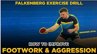 Beginner Falkenberg training exercise | Improve speed, footwork & level |  Table Tennis / Ping Pong