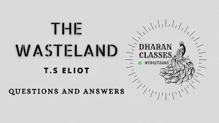 the wasteland by T.S Eliot mcq questions and answers