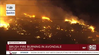 Brush fire burning in Avondale