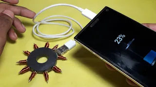 How To a Make Free Energy Mobile Phone Charger With magnet /Science projects