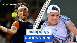 Ruud Prevents Rune Comeback To Reach Successive French Open Semi-Finals!  | Eurosport Tennis