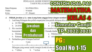 Contoh Soal PAS Matematika Kelas 4 Semester 1 TP 2022/2023 | Plus Pembahasan | PG No 1-15