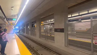 O-Train Arrives at Lyon Station Eastbound to Blair Station