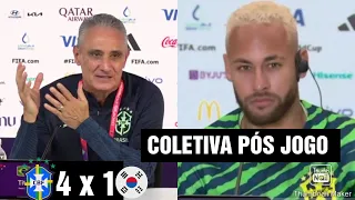 Coletiva Tite e Neymar | Brasil 4 x 1 Coreia do Sul | Copa do Mundo 2022
