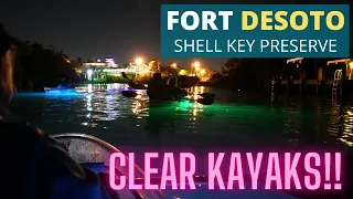 Clear Kayak Tour Shell Key and Fort Desoto - Night Kayaking!