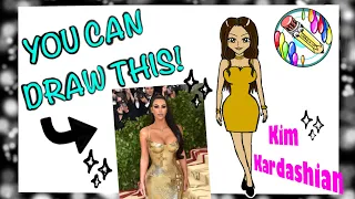 How to Draw Kim Kardashian! Celebrity Series Draw! Drawing Tutorial