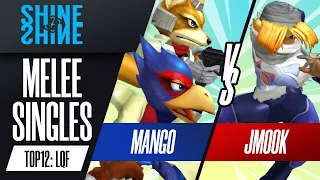 Mang0 vs Jmook - Melee Singles Top 12: Losers Quarters - Shine 2022 | Falco, Fox vs Sheik