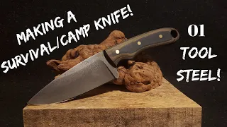 How To Make A Simple Survival Camp Knife by stock removal | Knife Makers Vlog