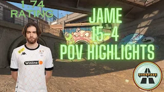 ⫷CS2 POV HIGHLIGHTS⫸ Jame | ESL Pro League Season 19 | Virtus Pro vs Saw | Map 1 Overpass