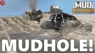 SpinTires MudRunner: NEW MUD HOLE! (Testing Grounds Map)
