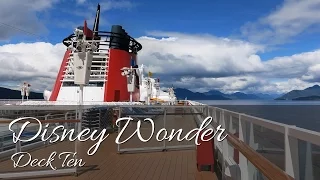 Walking Tour of Deck 10 | Disney Wonder in Alaska | Disney Cruise Line