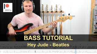 Hey Jude - Beatles | Bass Tutorial (Sheet + TABs)