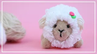 How to make Cute Yarn Sheep / Woolen Crafts / DIY