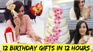 12 GIFTS in 12 HOURS for her BIRTHDAY (I AM BROKE NOW)