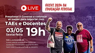 Live conjunta: Pressionar o Governo a convocar as mesas para negociar com TAEs e docentes