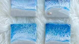 How to make easy resin ocean waves with different kinds of pigment paste.