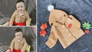 B31. crochet sweater | Móc áo khoác len có mũ - Hướng dẫn tăng giảm size theo số đo