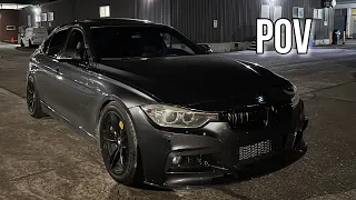 Late Night POV Drive in My BMW😈 | Loud Pops&Bangs | F30 335i Stage 2+ | Terrorizing